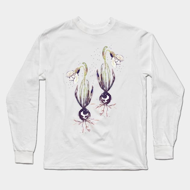 snowdrop botanic Long Sleeve T-Shirt by RanitasArt